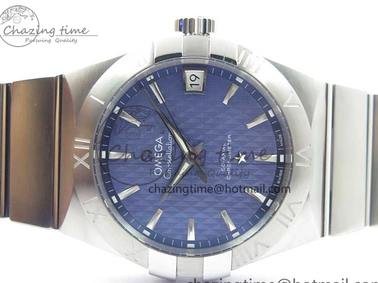 0119 SunProtective Constellation 38mm SS VSF 1:1 Best Edition Blue Textured Dial on SS Bracelet A8500 Super Clone 7917